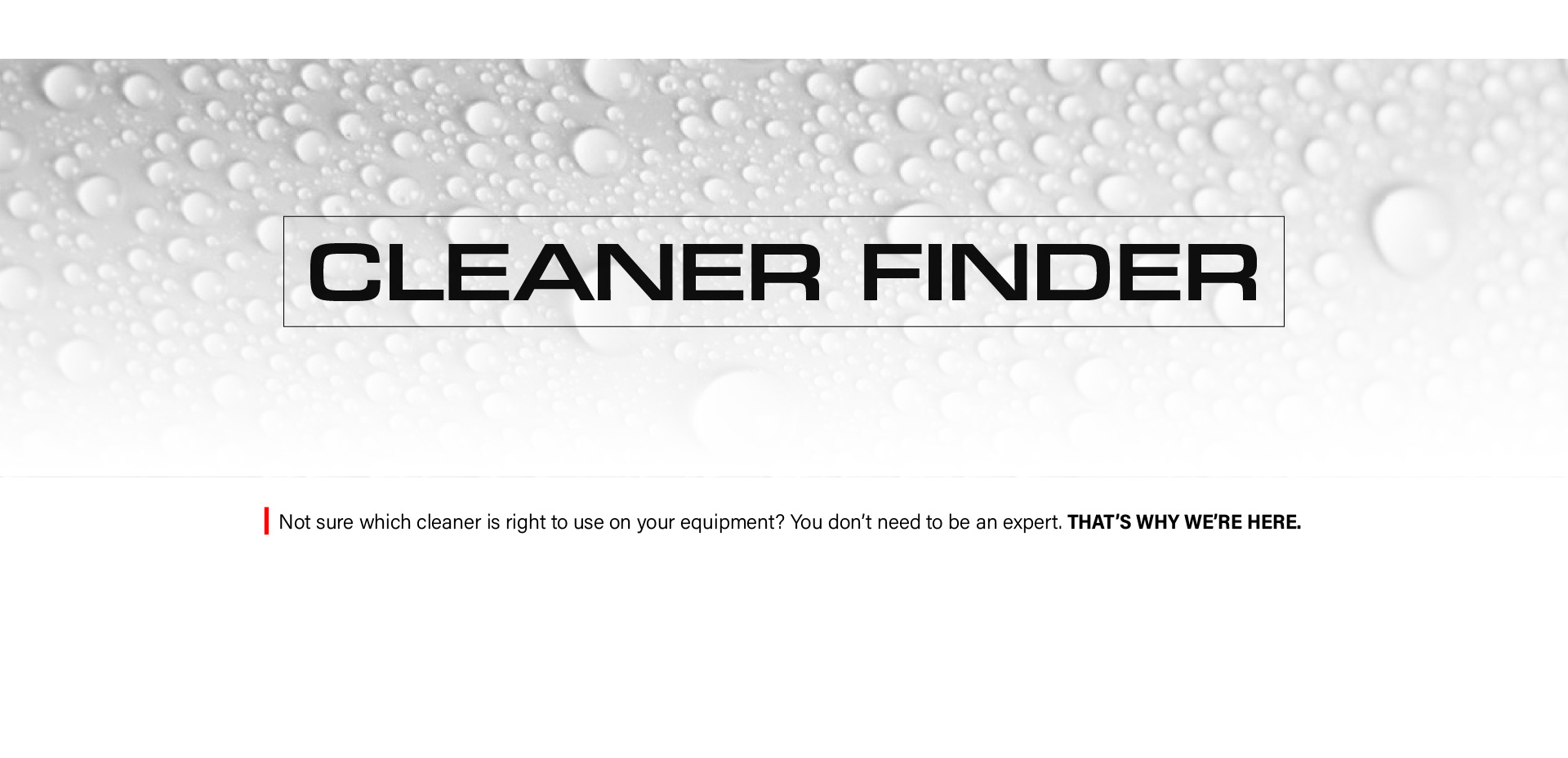Cleaner Finder heading